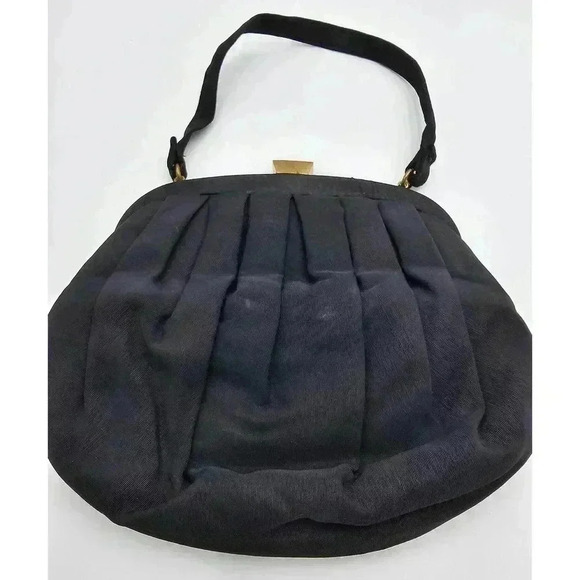 Vintage MM Morris Moskowitz Black Clutch - Picture 2 of 9